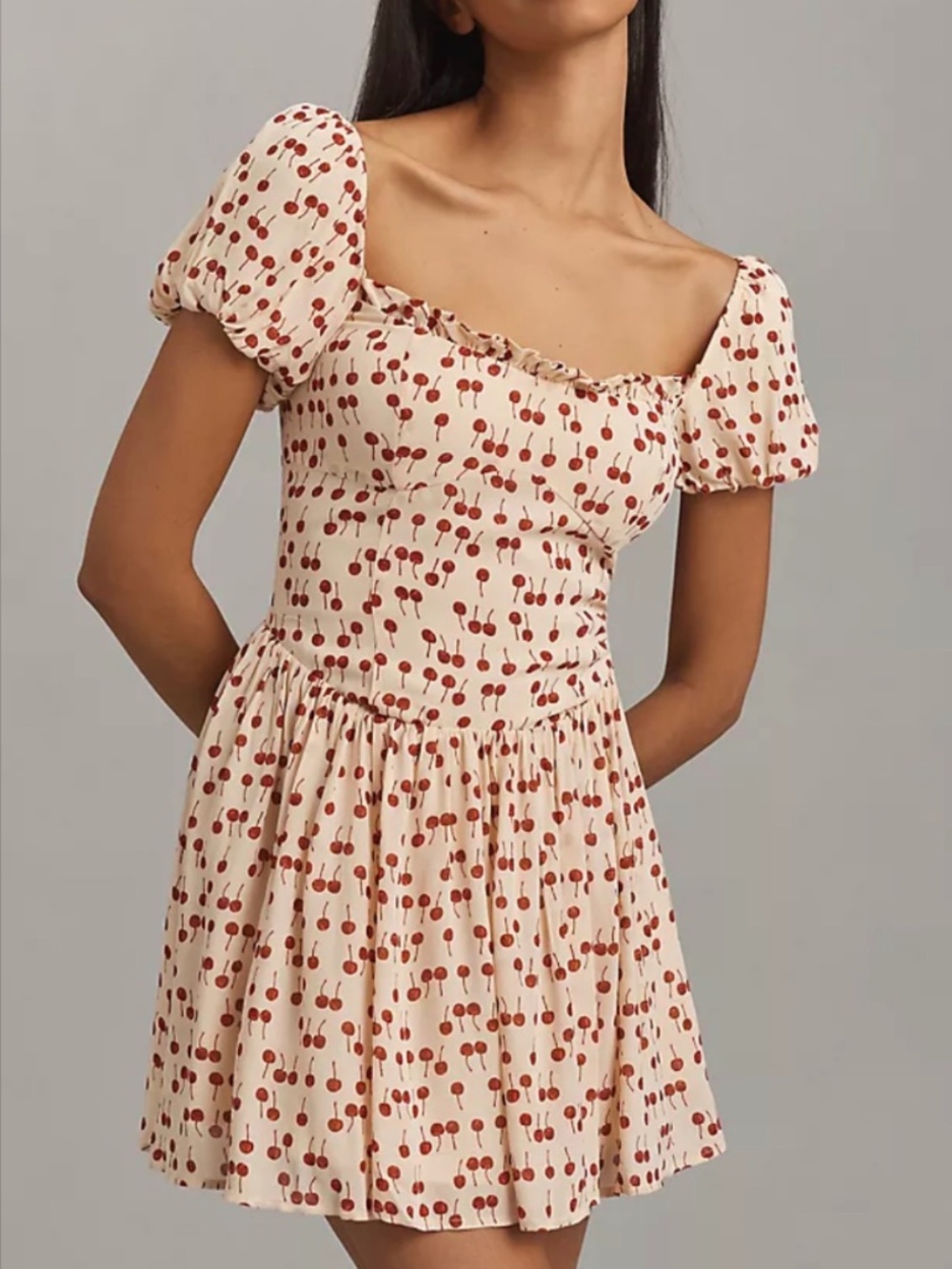 Reformation cherry mini dress!